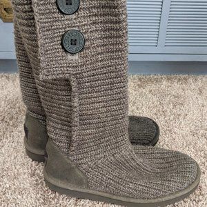 Ugg Australia Boots Cardy Knit Tall Sweater Sz 8